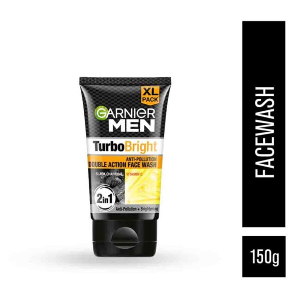 Garnier Men Turbo Bright Double Action Face Wash150g - Image 2