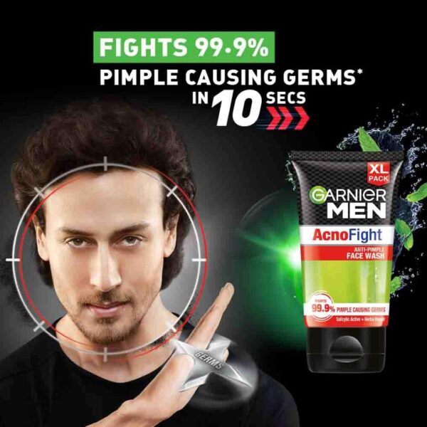 Garnier Men Acno Fight Anti Pimple Face Wash150g - Image 3