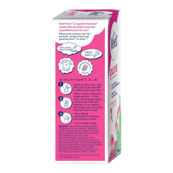 Veet Pure Hair Removal Cream for Women For Normal Skin - 50g - Image 2