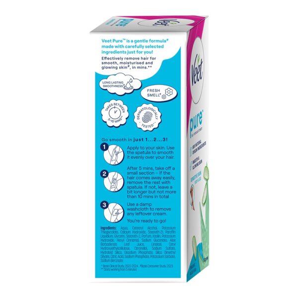 Veet Pure Hair Removal Cream for Women For Sensitive Skin - 30g - Image 3