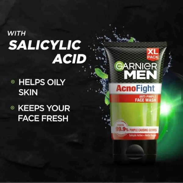 Garnier Men Acno Fight Anti Pimple Face Wash100g - Image 2